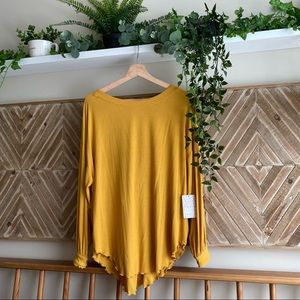 NWT Free People Shimmy Shake Gold Tunic